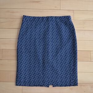 J Crew The Pencil Skirt Black White Size 4